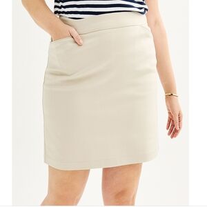 Croft & Barrow Women's Effortless Stretch Skort, Beige- 16W